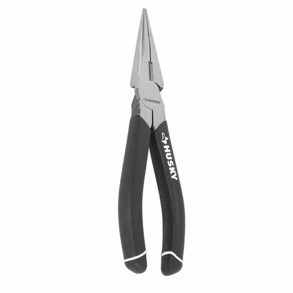 Husky 8 in. High Leverage Long Nose Pliers