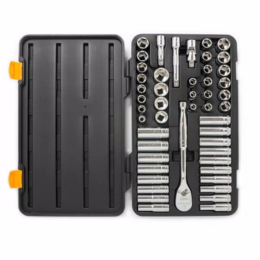 GearWrench 49-Piece 1/2 in. 120XP SAE/Metric Standard and Deep Socket Mechanics Tool Set