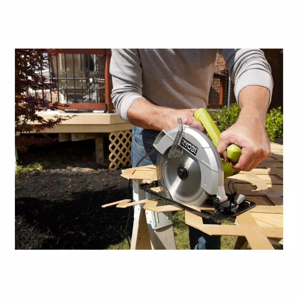 RYOBI 13 Amp 7-1/4 in. Corded Circular Saw with 20-Tooth Steel Blade
