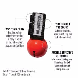 SABRE Bear Bells with Magnetic Silencer for Hiking and Camping thumbnail 2