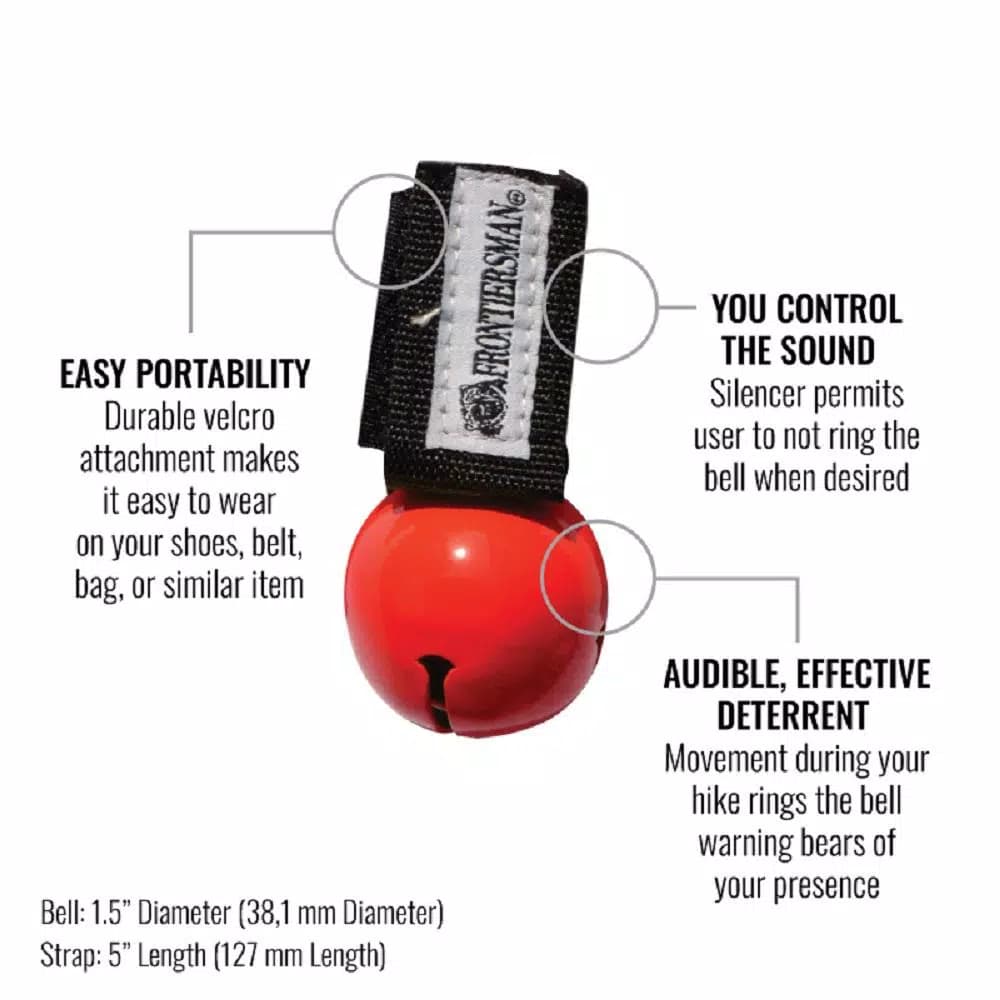 SABRE Bear Bells with Magnetic Silencer for Hiking and Camping