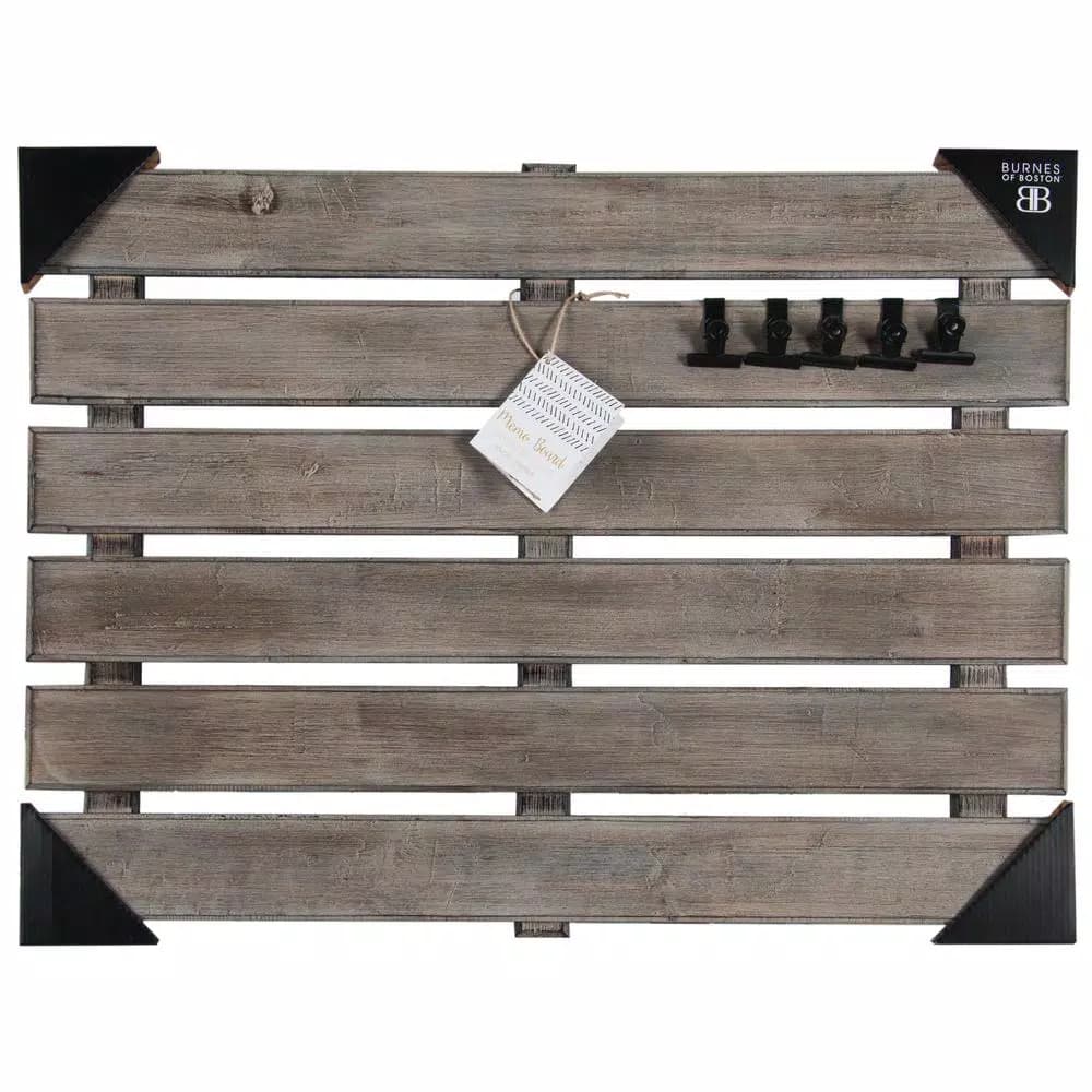Pinnacle Burnes of Boston 22.25 x 30 in. Distressed Wood Pallet Photo Clip Frame