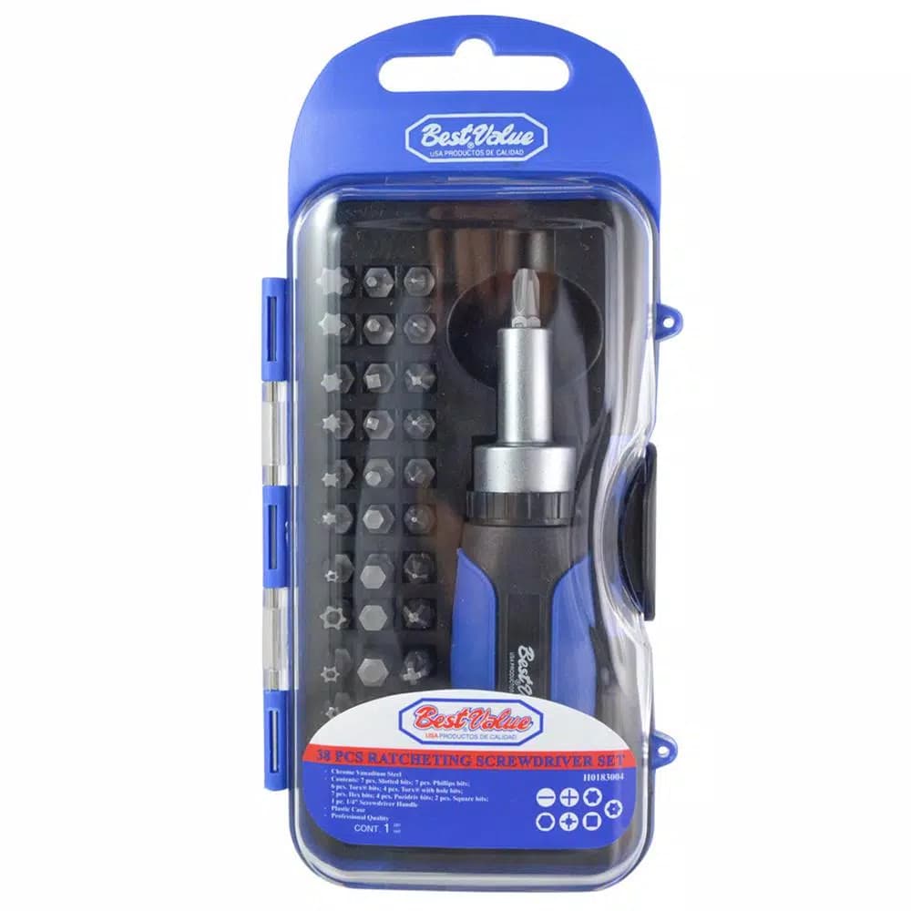 Best Value 38-Piece Ratchet Screwdriver and Bit Tool Set with Heavy Duty Carrying Case