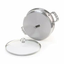 Chantal Induction 21 Steel 5 Qt. Stainless Steel Saute Pan with Glass Lid, Brushed Stainless Steel thumbnail 4