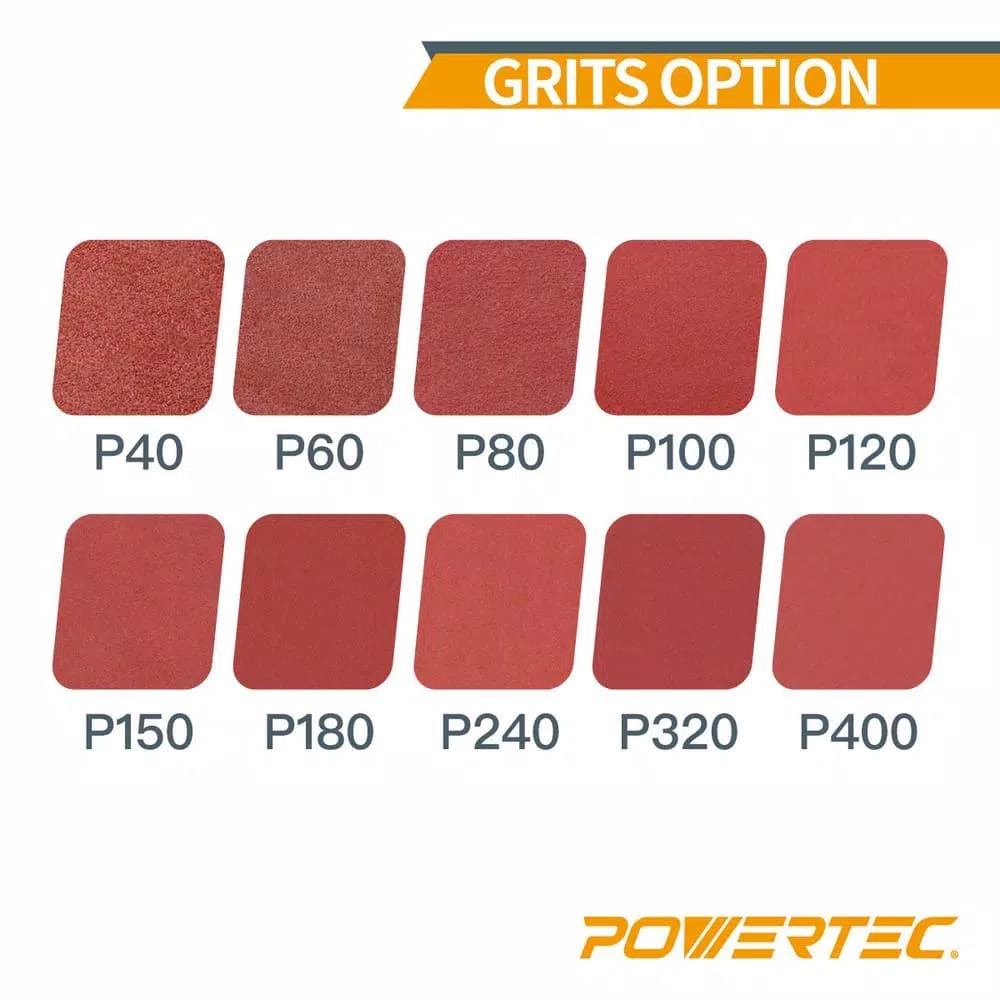 POWERTEC 2 in. x 72 in. 40 Grit Aluminum Oxide Sanding Belts, 10-Pack