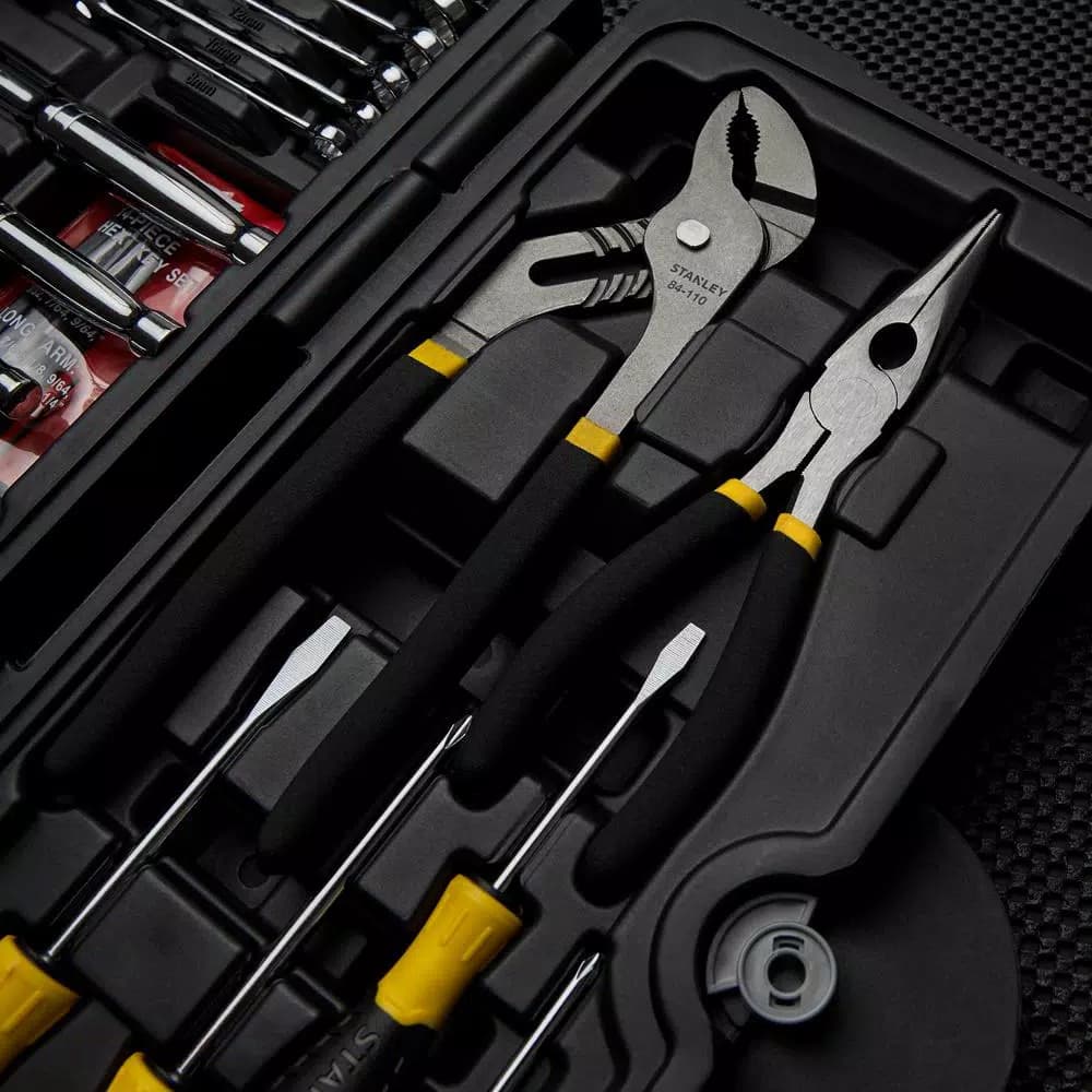 Stanley 170-Piece Mechanics Tool Set with Sockets, Wrenches, and Hand Tools