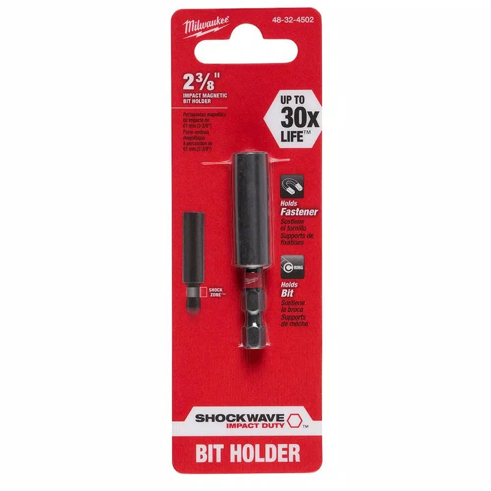 Milwaukee SHOCKWAVE Compact Magnetic Impact Bit Holder, 2.36 in.
