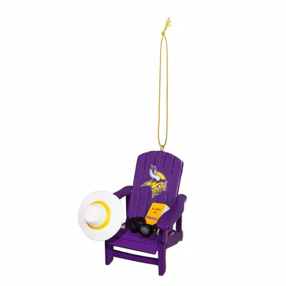 Team Sports America Minnesota Vikings NFL Adirondack Chair Christmas Ornament