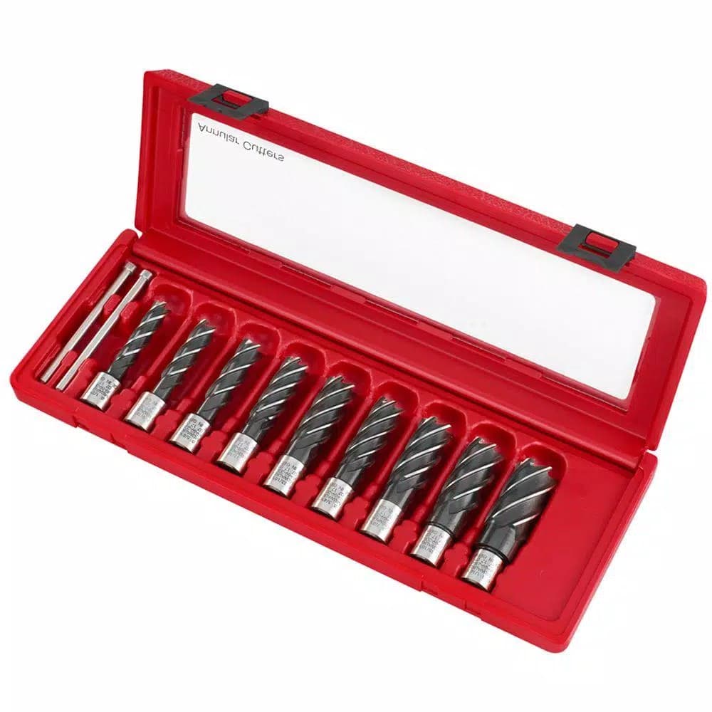 Milwaukee 9-Piece High Speed Steel Annular Cutter Set with 3/4 in. Weldon Shank