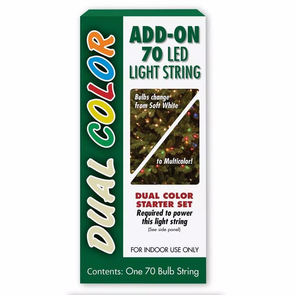 National Tree Company 70 Bulb Dual Color LED Light String Add-On Set, 10 Functions, 23 ft.