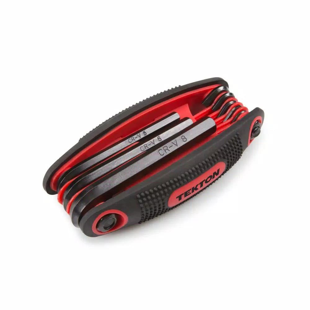 TEKTON 8-Piece Metric Folding Hex Key Wrench Set, 1.5-8 mm