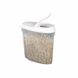 Home Basics 3-Piece Plastic Cereal Container Set with Flip-Top Lids thumbnail 4
