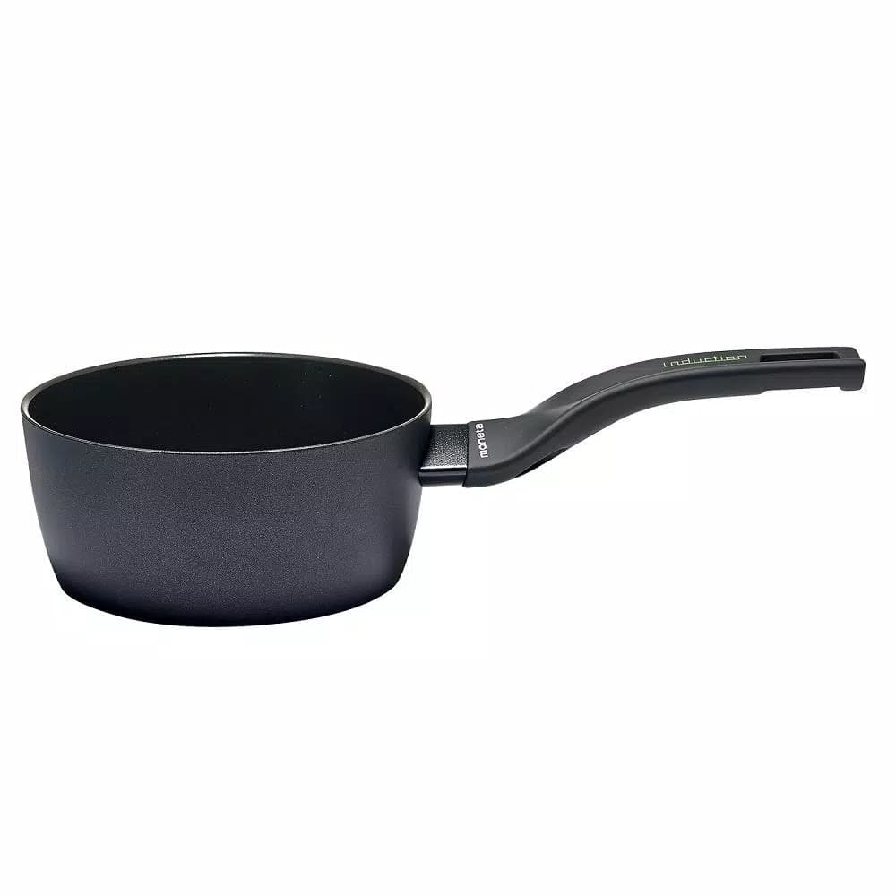 Moneta Nova 1.5 qt. Cast Aluminum Nonstick Sauce Pot, Black Satin, Induction Compatible
