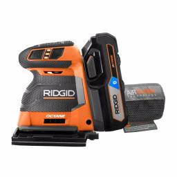RIDGID 18V OCTANE Cordless Brushless 3-Speed 1/4 Sheet Sander Kit with 3.0 Ah Battery and Charger thumbnail 5