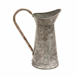 LITTON LANE 10 in. x 12 in. Gray and Rust Brown Hammered Tin Watering Jug Decor thumbnail 2