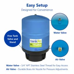 Express Water 11 Gallon Reverse Osmosis Storage Pressure Tank - 8 Gallon Capacity RO Water Filtration Expansion Tank thumbnail 5