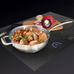 Chantal Induction 21 Steel 3 qt. Stainless Steel Saute Pan, Brushed Stainless Steel thumbnail 7