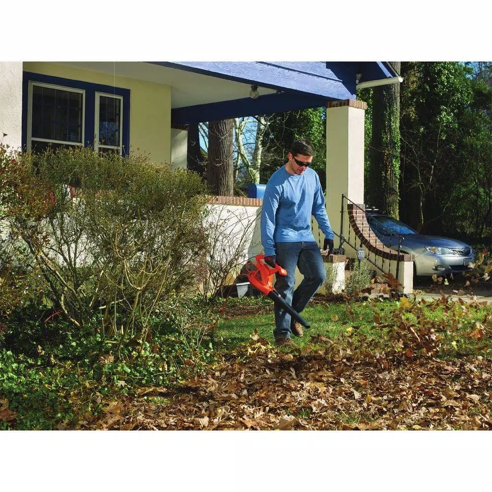 BLACK+DECKER 7-Amp Corded Electric Handheld Leaf Blower, 180 MPH, 220 CFM