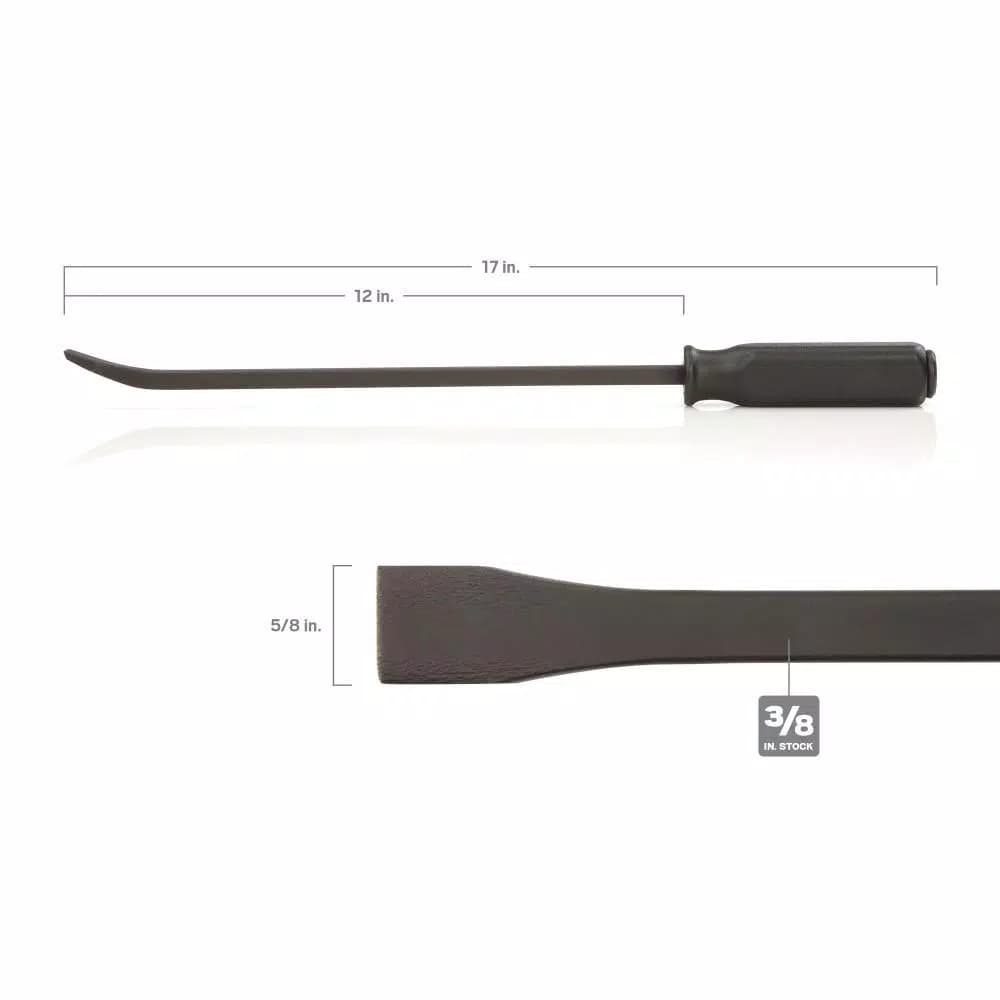 TEKTON 17 in. Angled Tip Pry Bar with Steel Striking Cap