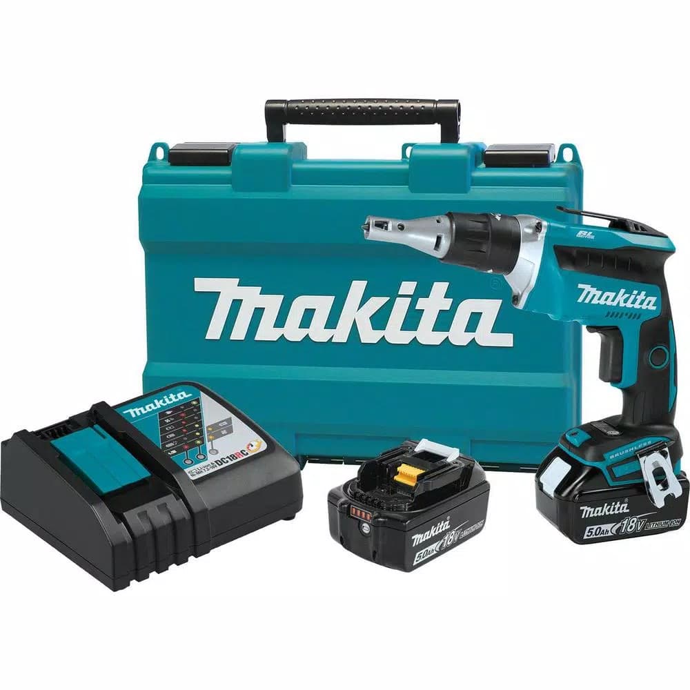 Makita 18V LXT Brushless Cordless Drywall Screwdriver Kit with 5.0Ah Battery & Charger