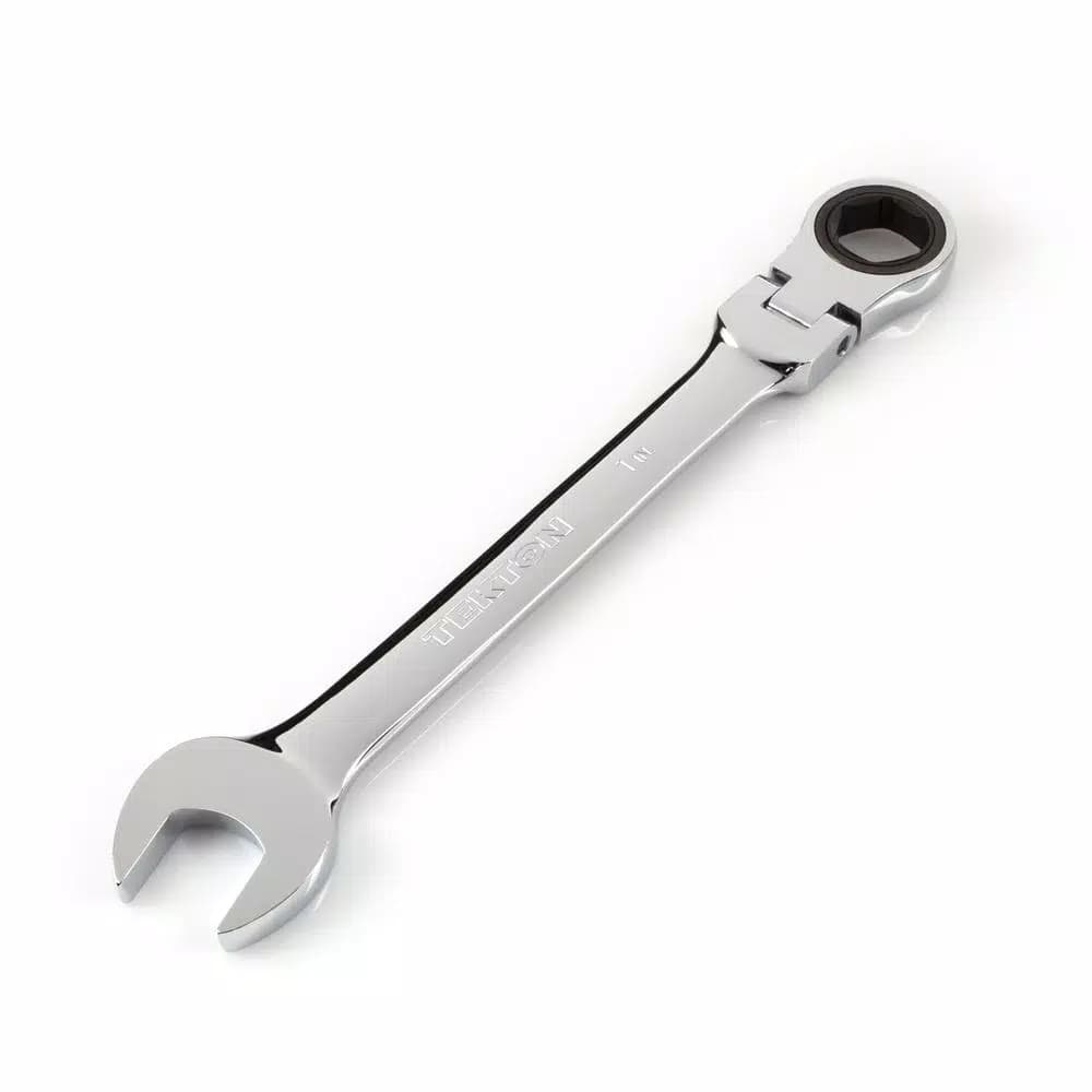 TEKTON 1 in. Flex-Head Ratcheting Combination Wrench, 72-Tooth, 6-Point