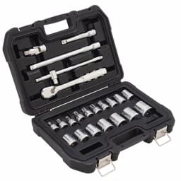 DEWALT 22-Piece 1/2 in. Drive Metric Socket Set with Ratchet and Accessories thumbnail 1