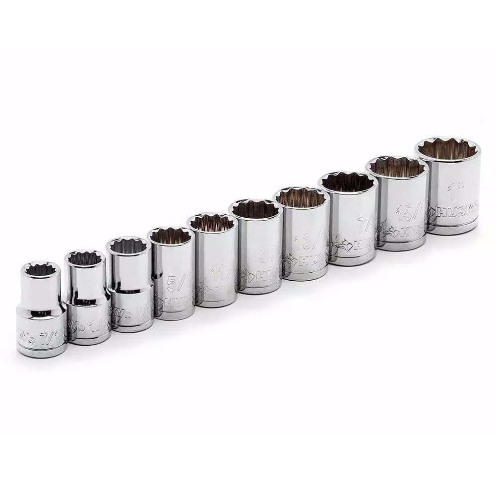 Husky 22-Piece 1/2 in. Drive Ratchet and SAE/Metric Socket Set