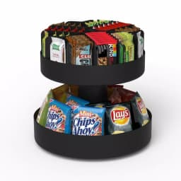 Mind Reader Black Coffee Condiment and Snack Organizer Station with Lazy Susan thumbnail 2