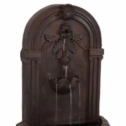 Sunnydaze Decor Florence Iron Lead Finish Solar Outdoor Wall Fountain - Decorative Resin Water Feature thumbnail 2
