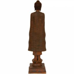 Oriental Furniture 21 in. Semui-in Buddha Statue - Rust Patina Resin Sculpture thumbnail 2