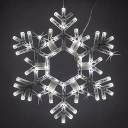 Kringle Traditions 20 in. 70-Light Cool White Twinkle LED Folding Snowflake Decoration thumbnail 1