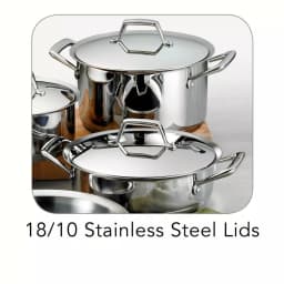 Tramontina Gourmet Prima 10-Piece Stainless Steel Cookware Set, Tri-Ply Induction Ready thumbnail 5