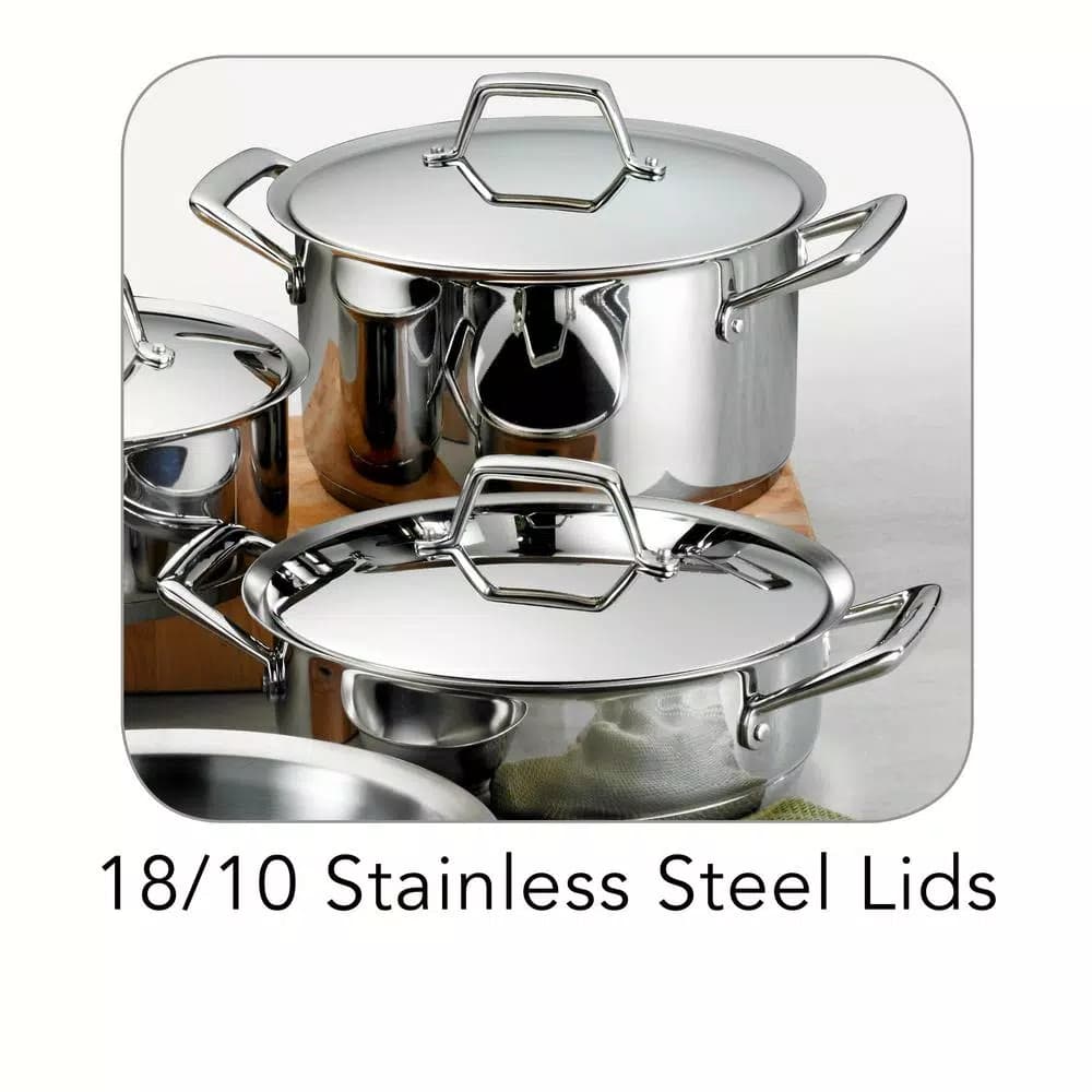 Tramontina Gourmet Prima 10-Piece Stainless Steel Cookware Set, Tri-Ply Induction Ready