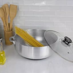 Home Basics 14.25 in. Aluminum Caldero with Glass Lid, 7 qt. Multi-Pot thumbnail 4