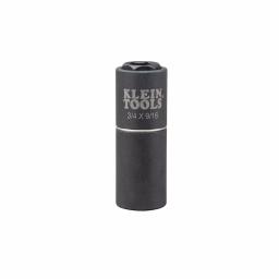 Klein Tools 1/2 in. Drive 2-in-1 Deep Impact Socket, 6-Point, 3/4 in. and 9/16 in. thumbnail 1