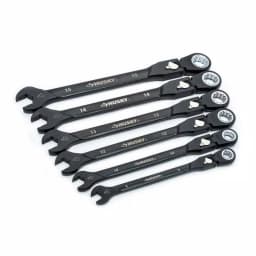 Husky 6-Piece Metric 100-Position Flex-Head Ratcheting Wrench Set thumbnail 1