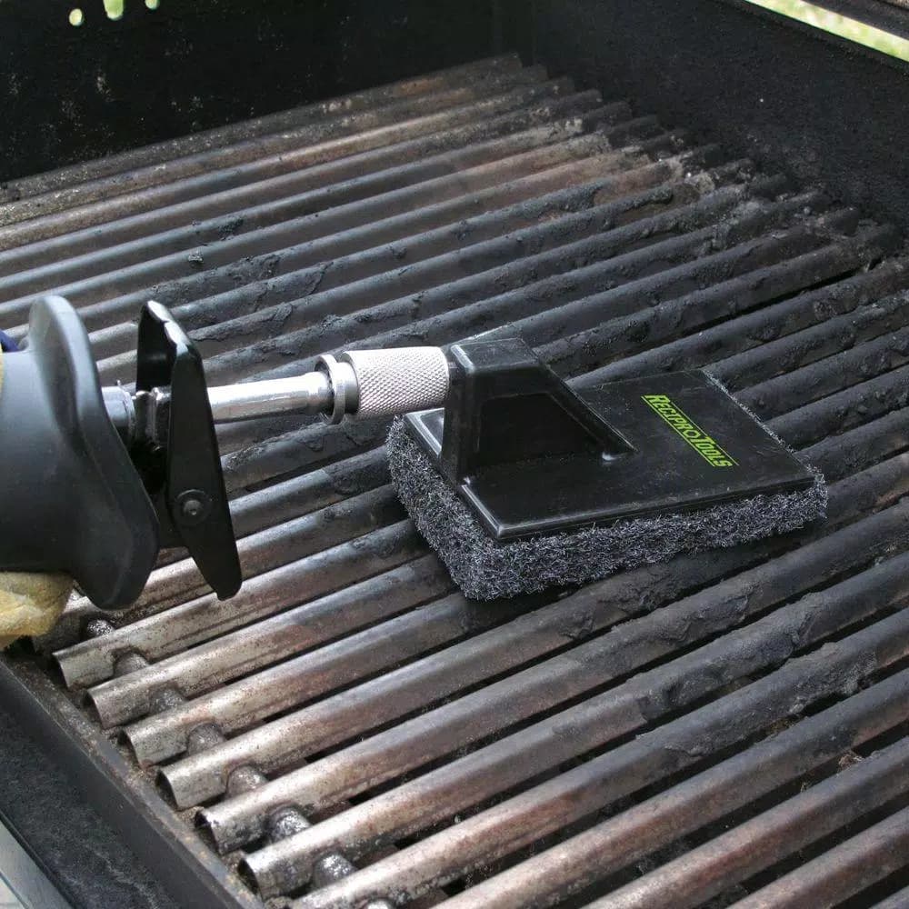 ReciproTools Heavy-Duty Cleaning Scour Pad Offset Attachment for Reciprocating Saws