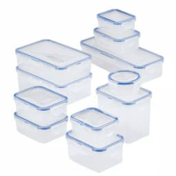Lock & Lock Easy Essentials 22-Piece Food Storage Container Set, Airtight & Leakproof Plastic Containers thumbnail 1