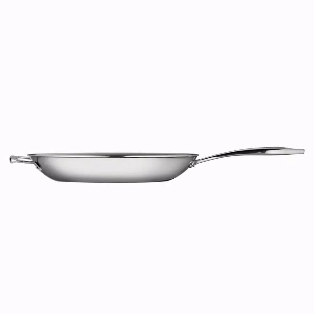 Tramontina Gourmet 12 in. Tri-Ply Clad Stainless Steel Frying Pan with Helper Handle