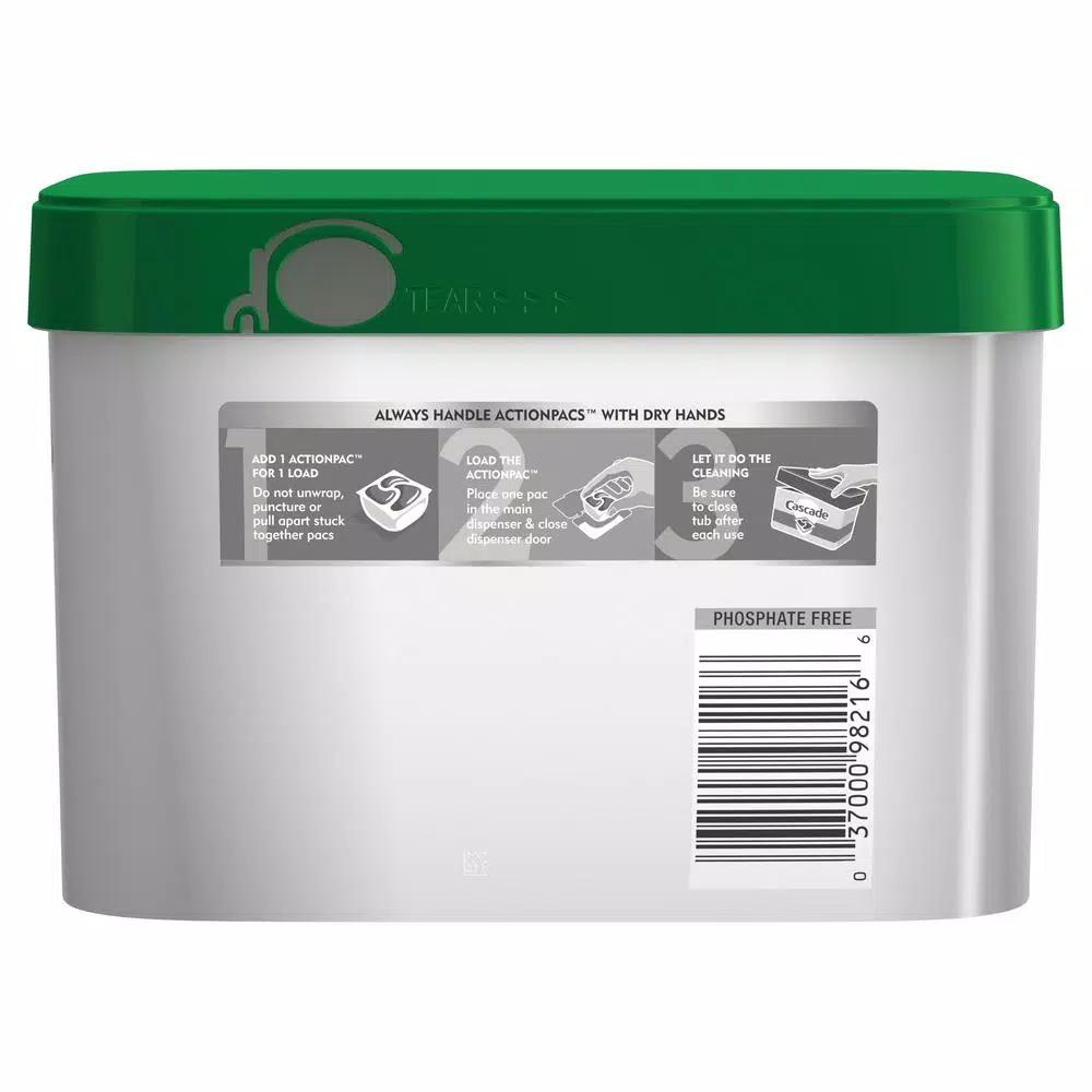 Cascade Platinum ActionPacs Dishwasher Detergent with Dawn, Fresh Scent (36-Count, 6-Pack)