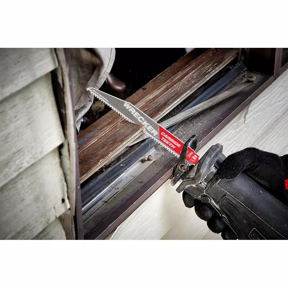 Milwaukee 12 in. WRECKER Carbide Teeth Reciprocating Saw Blade, 6 TPI, 5-Pack