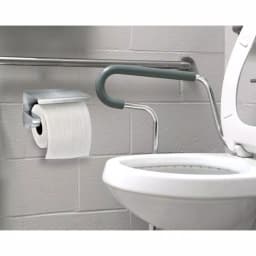 Alpine Industries Single Post Toilet Paper Holder with Storage Shelf, Brushed Stainless Steel thumbnail 5