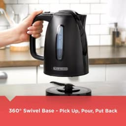 BLACK+DECKER 1.7L Rapid Boil Electric Cordless Kettle, 1500W, Black thumbnail 4