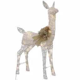 Home Accents Holiday 3 ft LED Lighted White Deer and Doe Set thumbnail 7