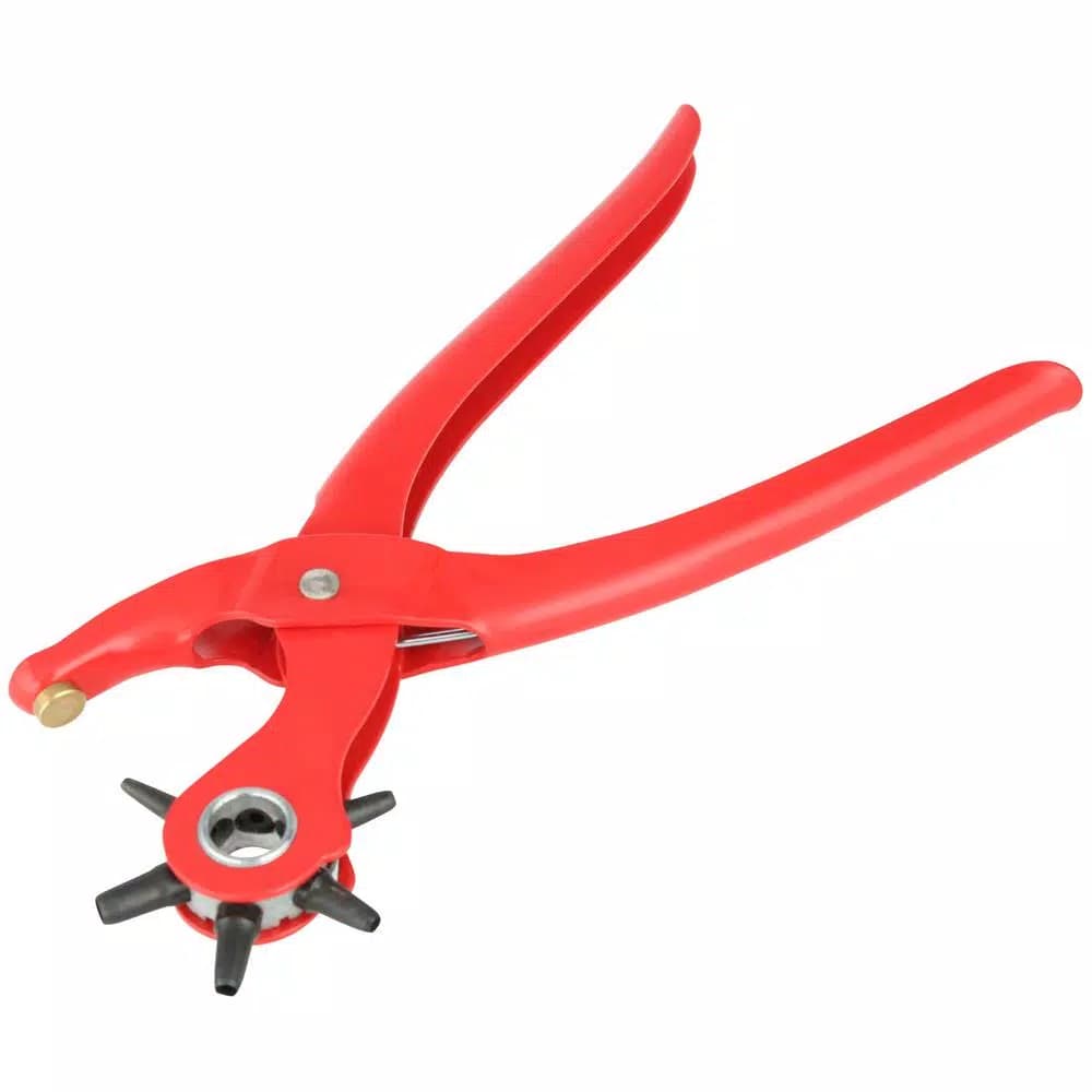 KNIPEX Heavy Duty Forged Steel Revolving Punch Pliers with 6 Interchangeable Punches
