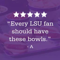 College Kitchen Collection LSU Tigers 4.75-Quart Big Party Serving Bowl, Purple thumbnail 9