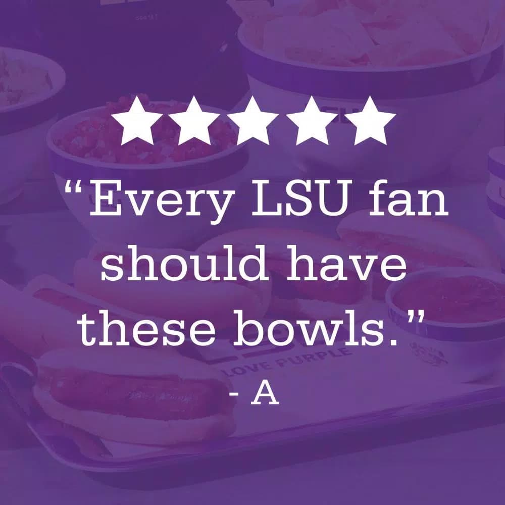 College Kitchen Collection LSU Tigers 4.75-Quart Big Party Serving Bowl, Purple