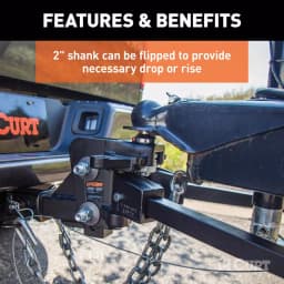 CURT Short Trunnion Bar Weight Distribution Hitch Kit (8K-10K lbs GTW, 28-3/8" Bars) thumbnail 7