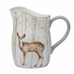 Certified International Woodland Walk 96 oz. Grey and Sepia Ceramic Pitcher thumbnail 1