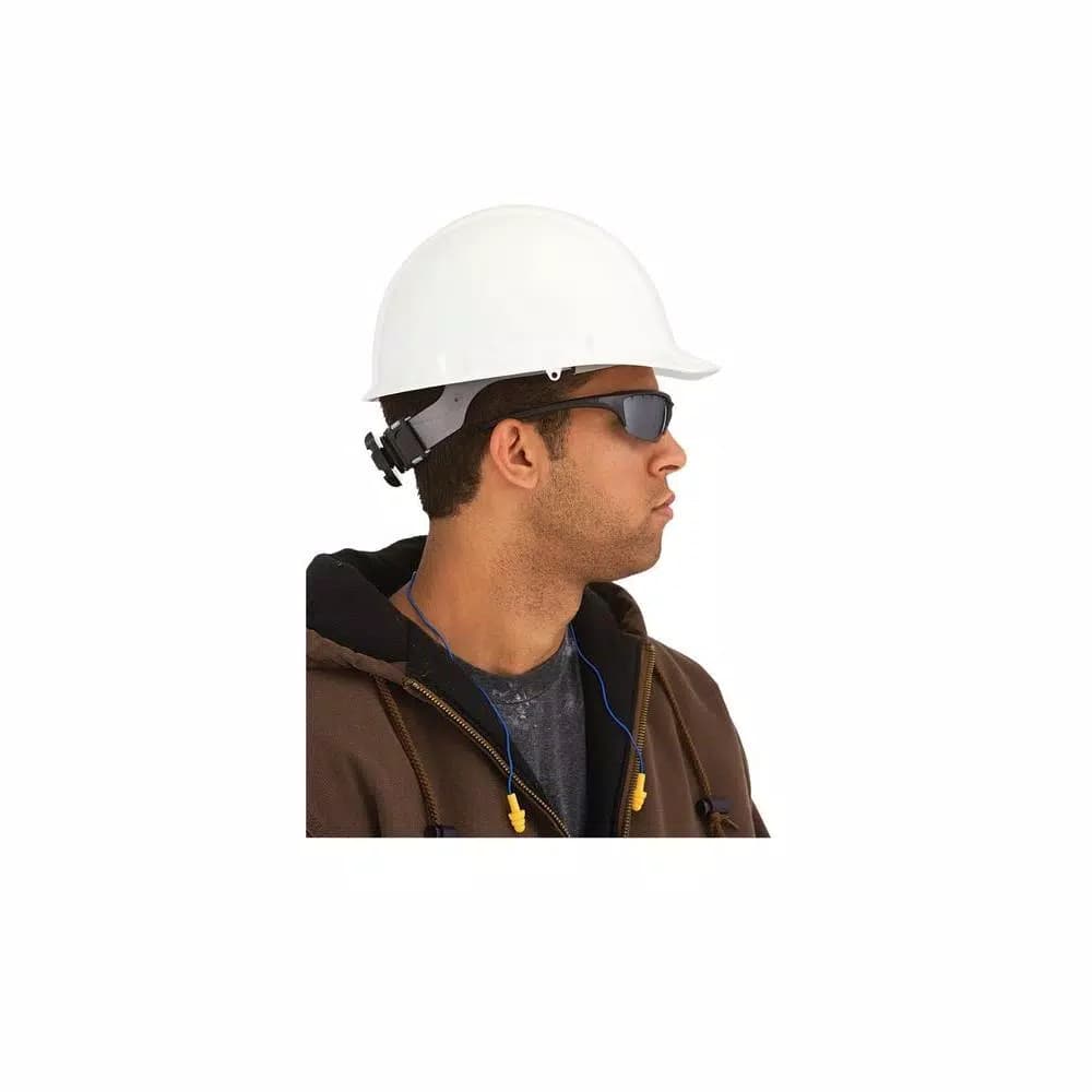 3M White Non-Vented Hard Hat with 4-Point Ratchet Adjustment